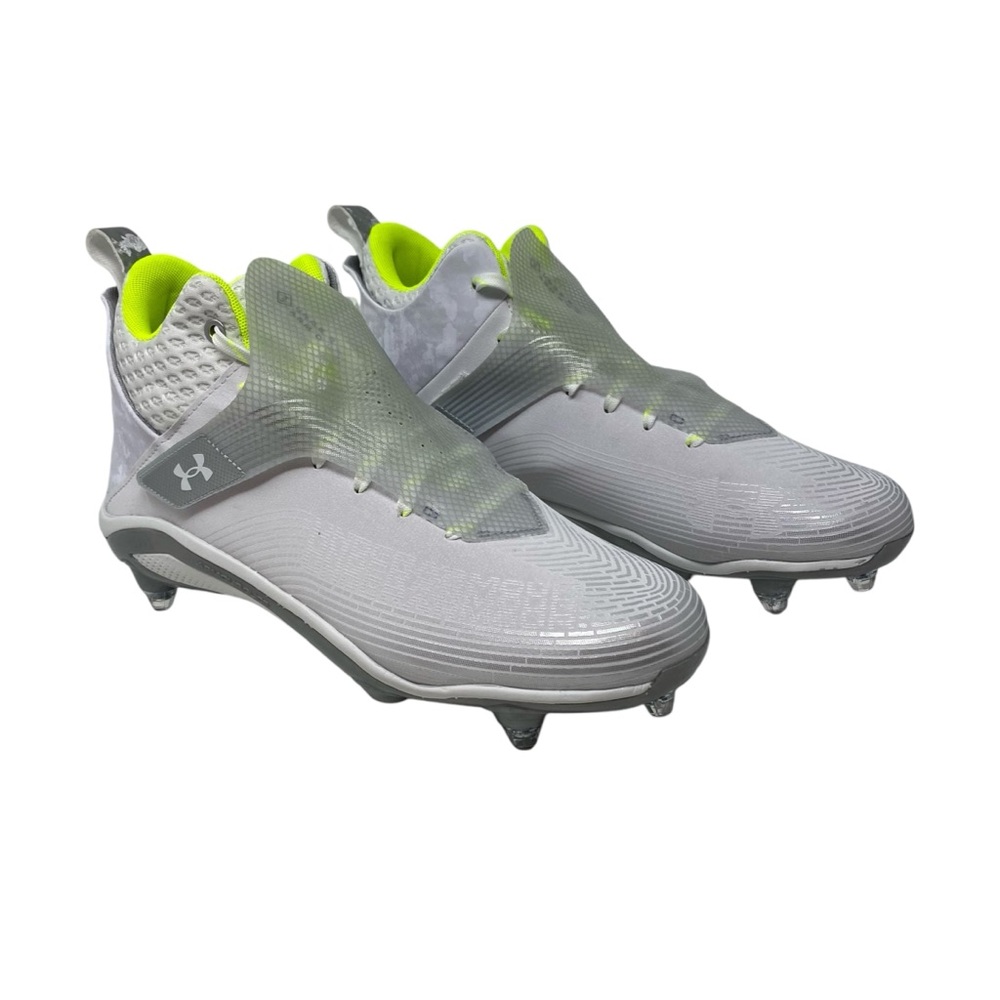 Under Armour Highlight Hammer D Football Cleats Men’s Size‎ 12 White Volt